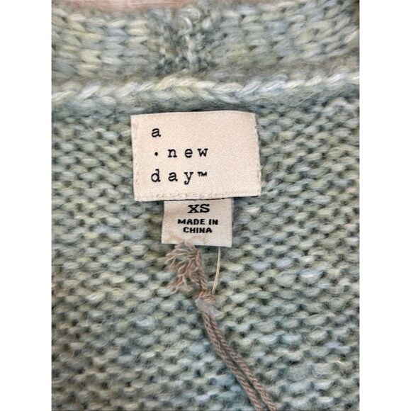 A New Day blue green cardigan sweater size XS - Picture 9 of 11